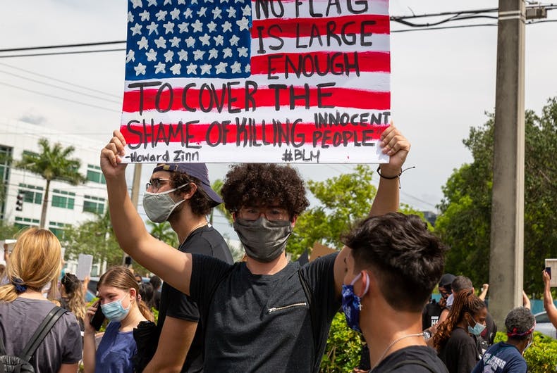Une manifestation de Black Lives Matter le 2 juin 2020 à Coral Springs, en Floride.