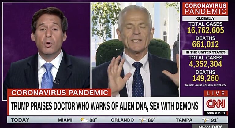 Le conseiller de Trump dit qu'il « prend des millions de doses '' d'hydroxychloroquine, n'a « rien à dire '' sur le charlatan du président « Demon Seed '' Doc: REGARDER