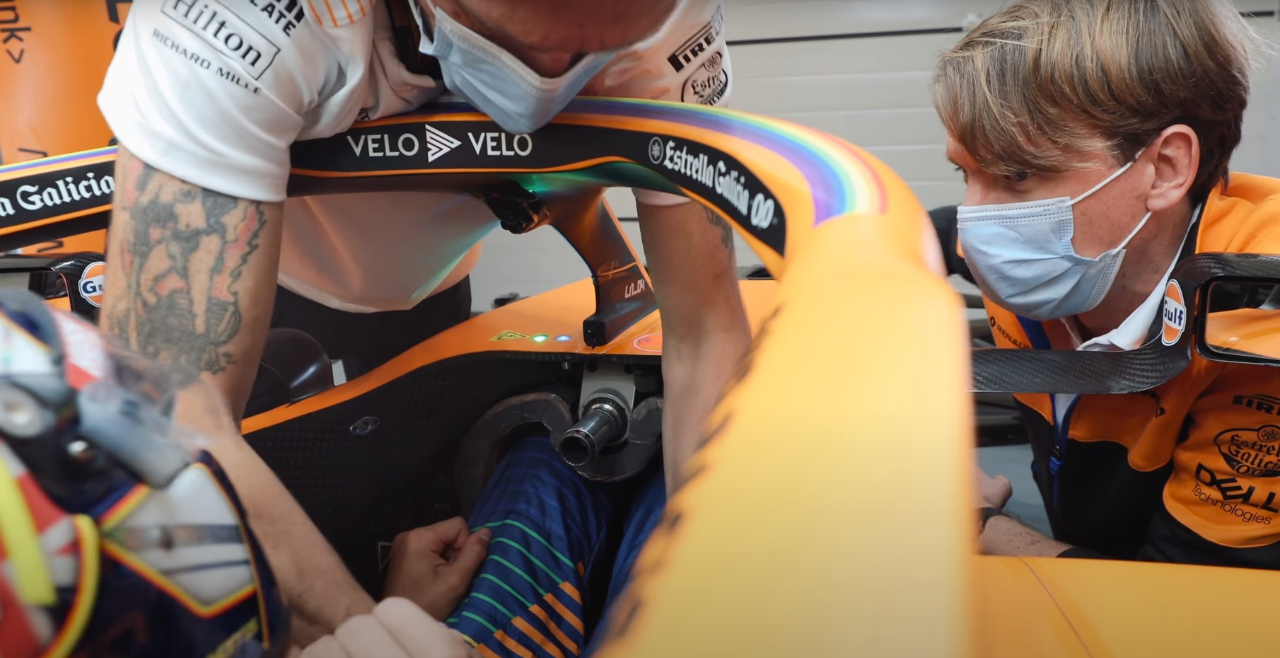 La livrée de la voiture Lando Norris comprend également un drapeau arc-en-ciel