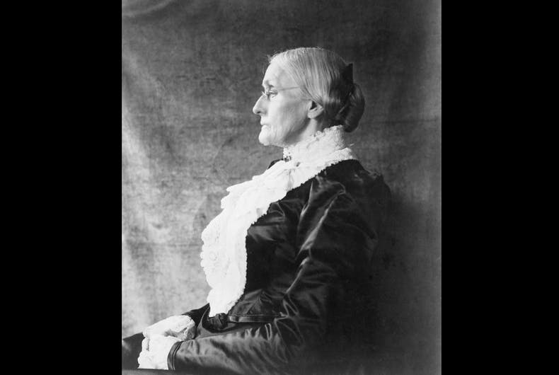 Susan B. Anthony (1820-1906) vers 1890.