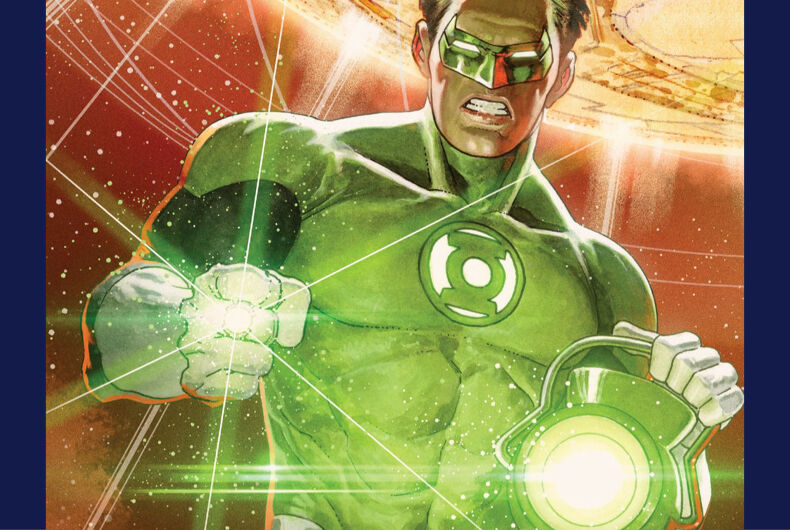 Green Lantern de DC Comics sur la couverture arrière du numéro 12 de la saison 2 de Green Lantern