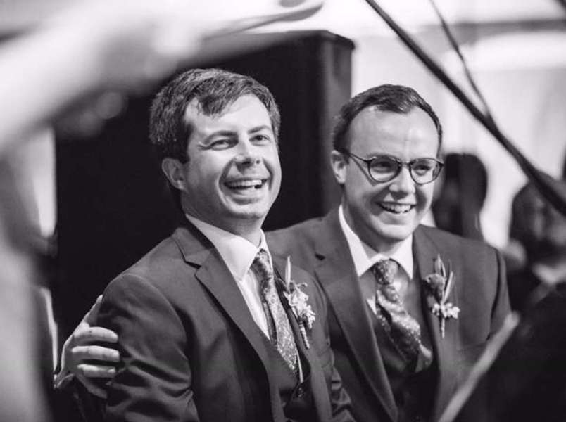 Pete et Chasten Buttigieg se marient en 2018.