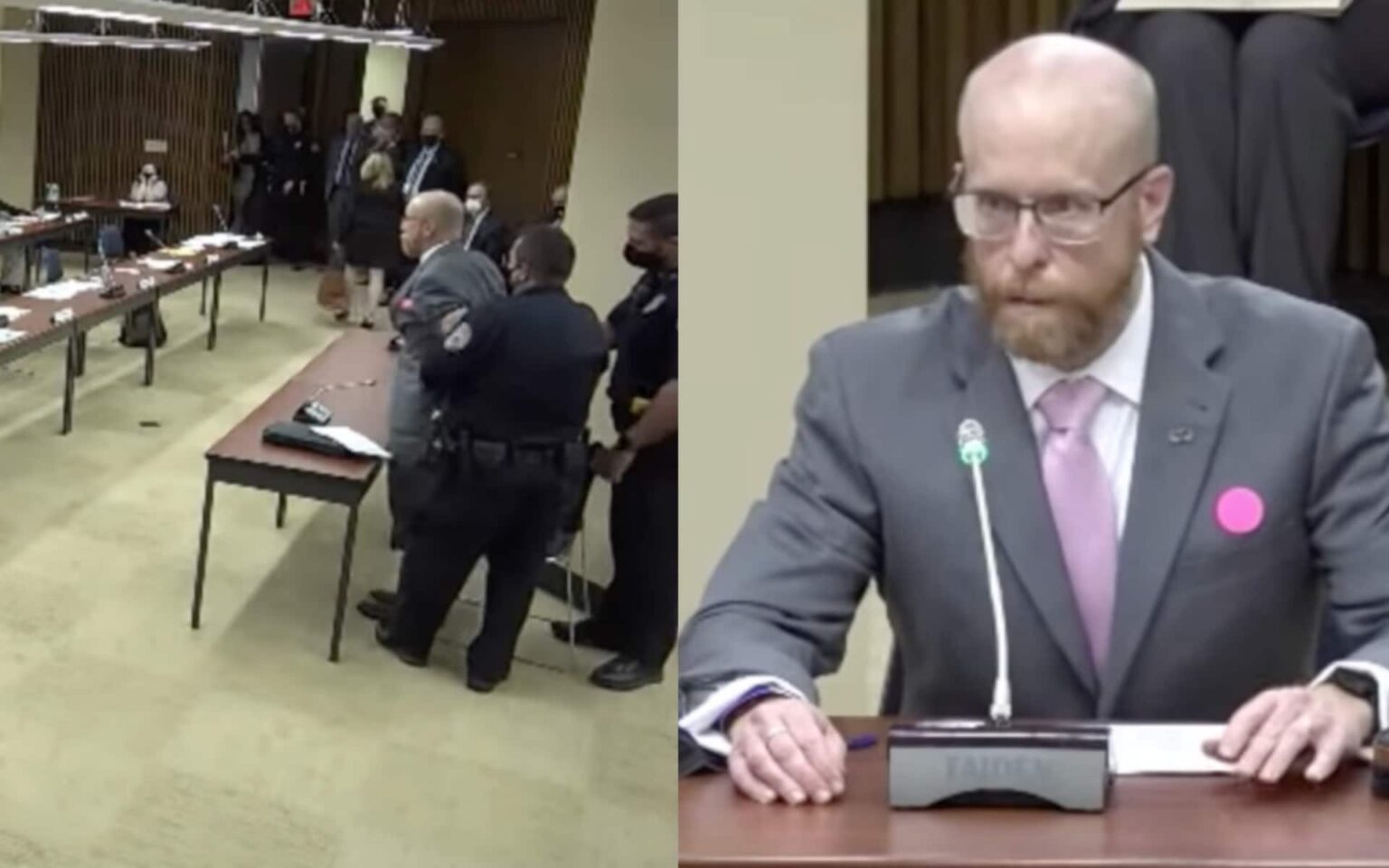 Le père d’un adolescent trans arrêté alors qu’il témoignait contre l’interdiction des soins de santé trans