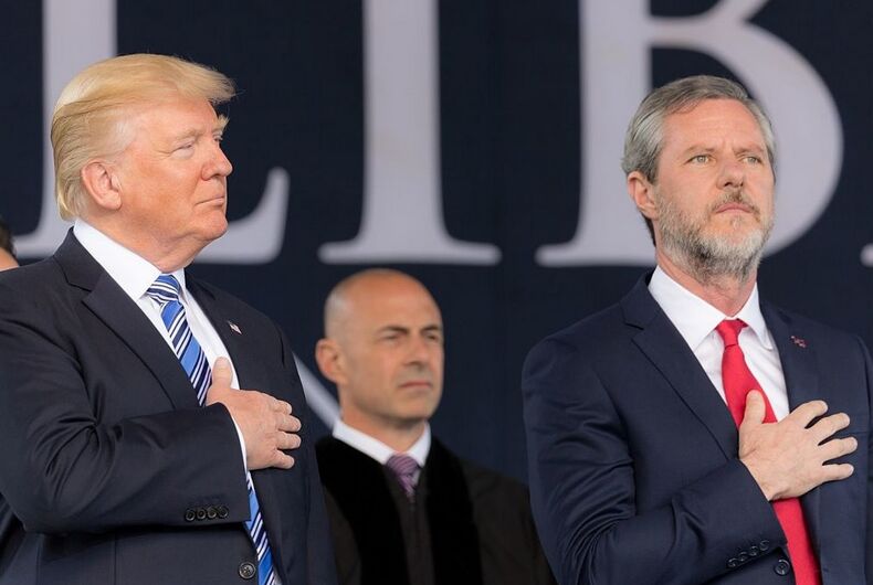 Donald Trump avec le partisan Jerry Falwell Jr.