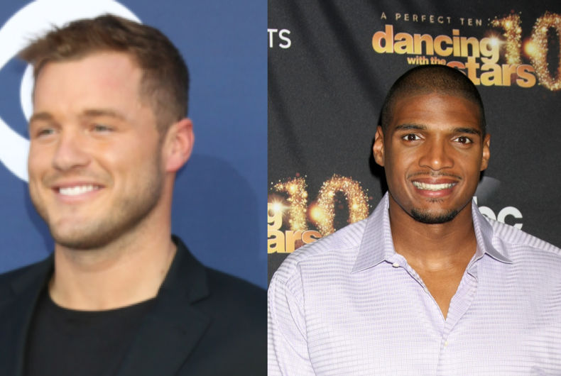 Colton Underwood (à gauche) et Michael Sam (à droite)