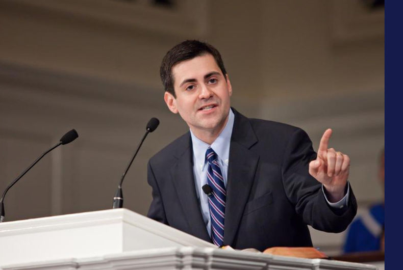 Dr. Russell D. Moore prêchant en octobre 2011 au Southern Baptist Theological Seminary à Louisville, Kentucky.