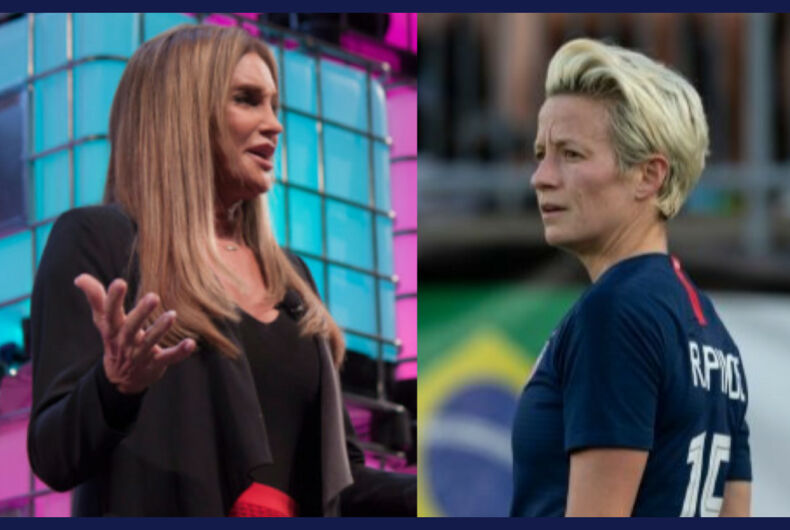 Caitlyn Jenner (à gauche) et Megan Rapinoe (à droite)