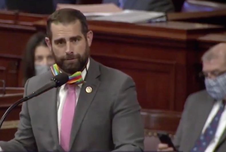 Le législateur de l'État de Pennsylvanie, Brian Sims, prend la parole à la Chambre