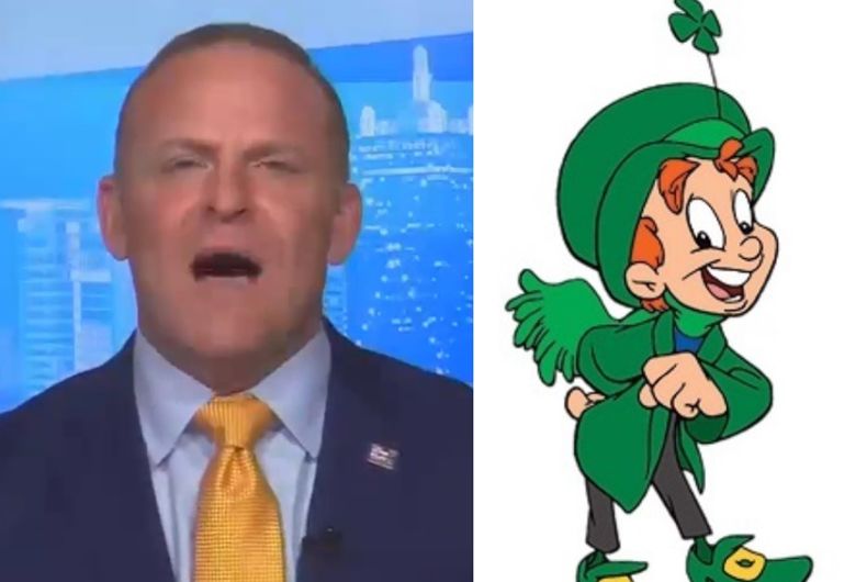 Grant Stinchfield (l) / le lutin Lucky Charms