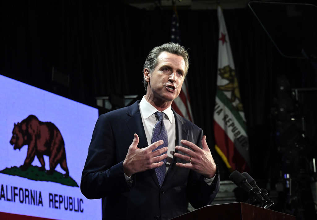 Gouverneur démocrate de Californie Gavin Newsom
