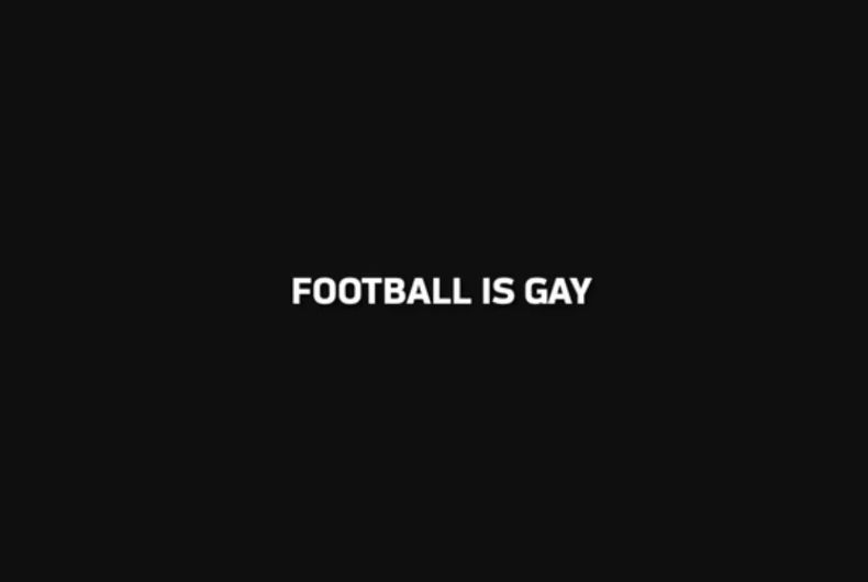 Un spot de la NFL s'ouvre avec la lecture de texte : 
