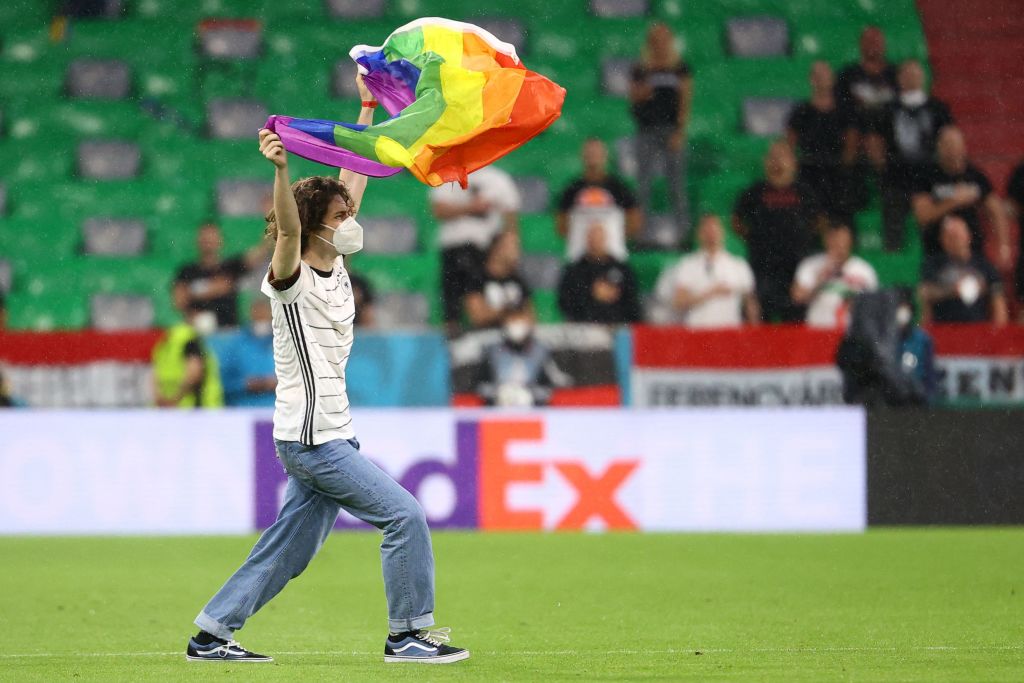 Drapeau de la fierté de l'Allemagne contre la Hongrie