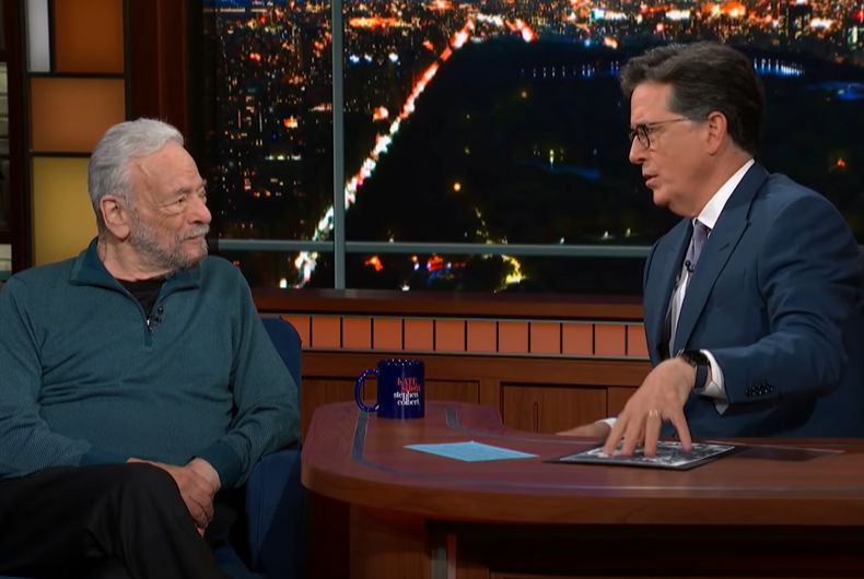 Rencontre des Stephens : Sondheim parle à Colbert de son prochain projet.