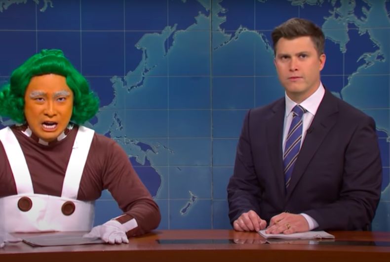 Bowen Yang gay oompa loompa, papa longues jambes, samedi soir en direct