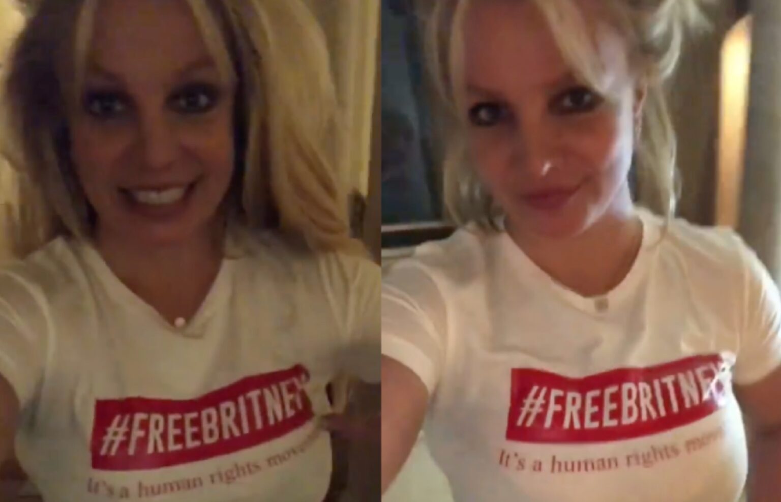 Britney Spears montre fièrement un t-shirt Britney gratuit