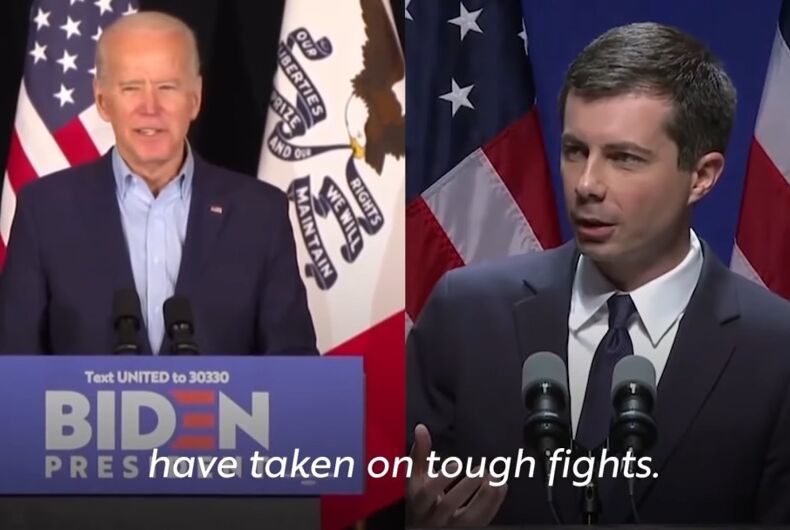 L'annonce de Joe Biden a comparé son expérience à celle de Pete Buttigieg