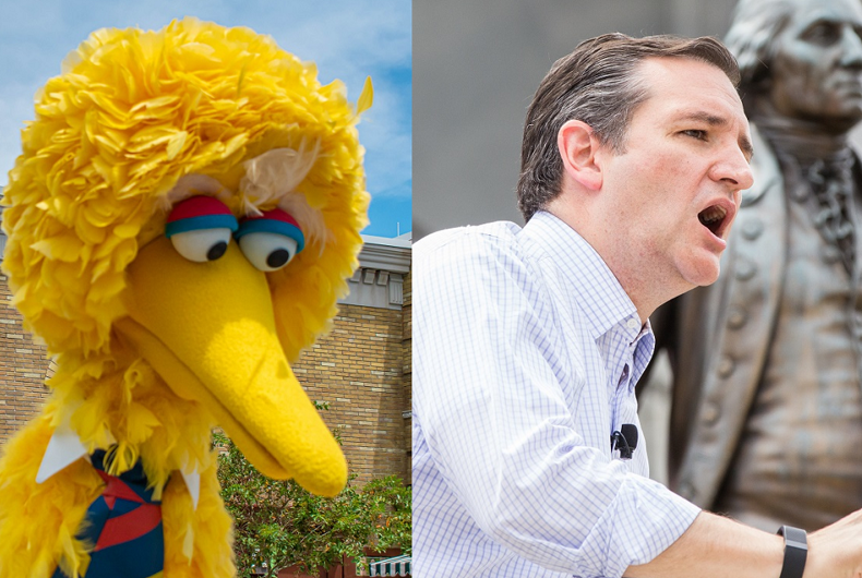 Ted Cruz vient de se battre avec Big Bird sur Twitter.  Il a perdu.