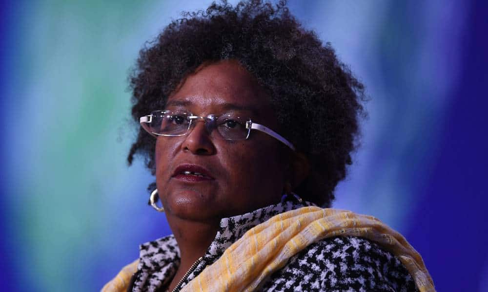 Le Premier ministre de la Barbade, Mia Amor Mottley, s'exprime à la COP26