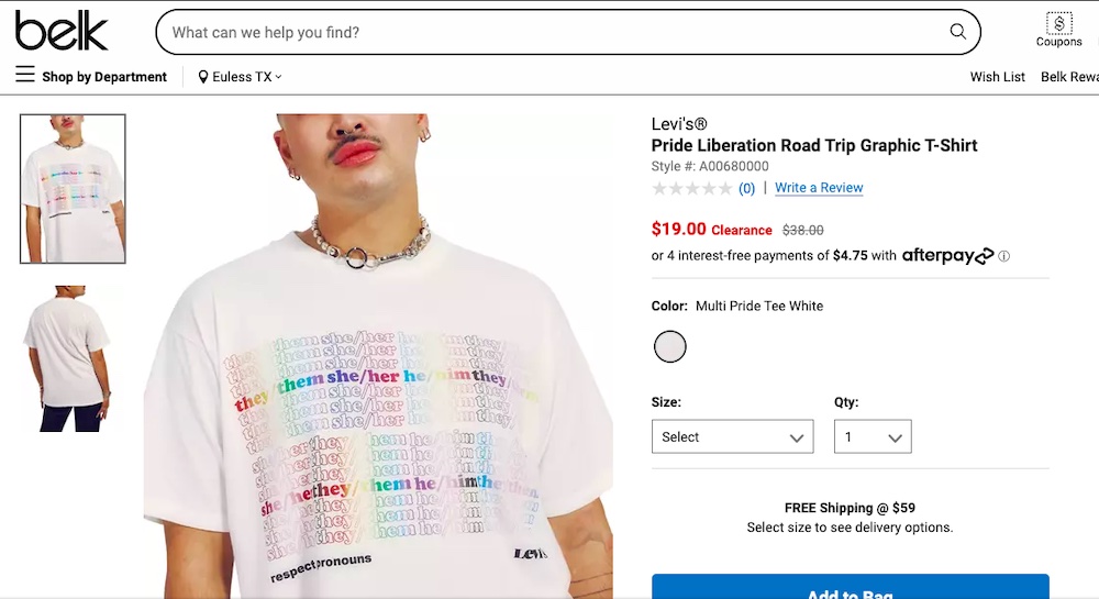 Route de la libération de Belk, t-shirt LGBTQ, Liberty Counsel, boycott