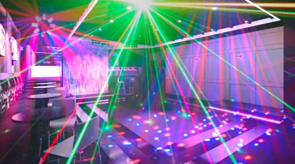 Vue d'artiste de la salle du club Cube à Fountain Haus