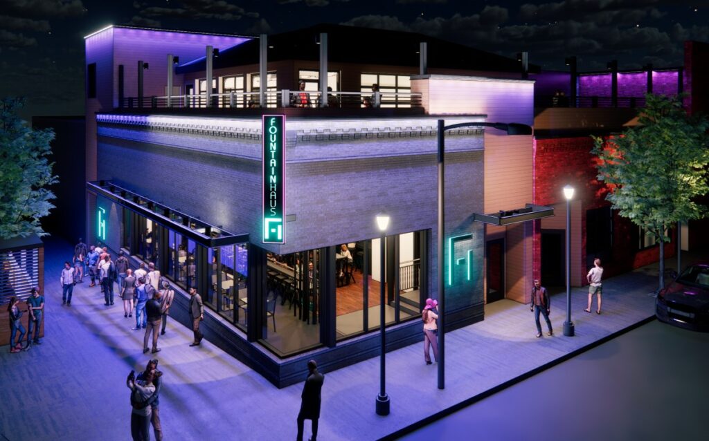 Vue d'artiste de la Fountain Haus, qui ouvrira bientôt ses portes