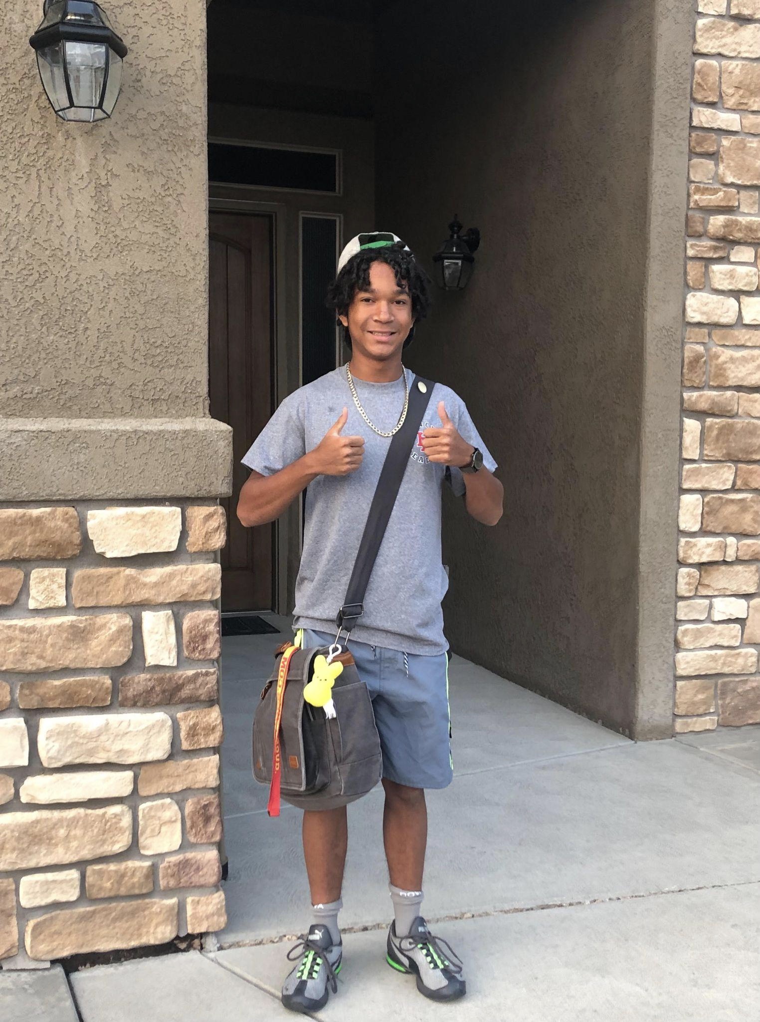 Marc le premier jour de la terminale. 