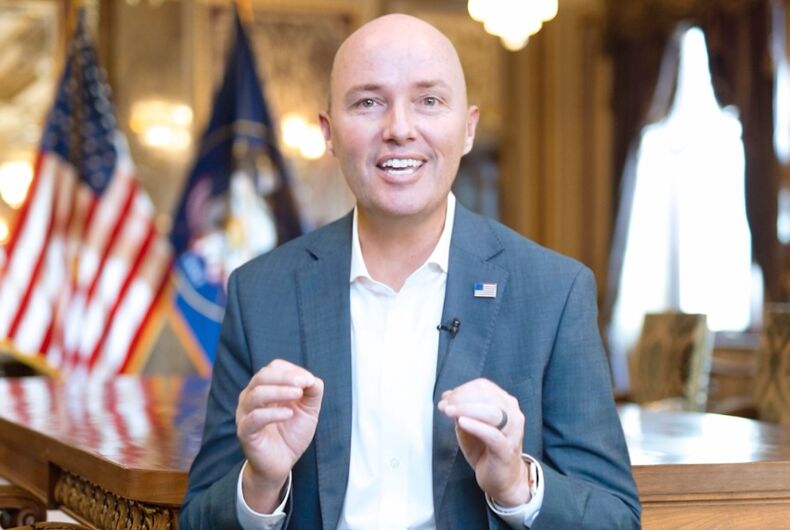 Le gouverneur de l'Utah, Spencer Cox, met son veto à l'interdiction des sports transgenres Le gouverneur de l'Utah, Spencer Cox, met son veto à l'interdiction des sports transgenres