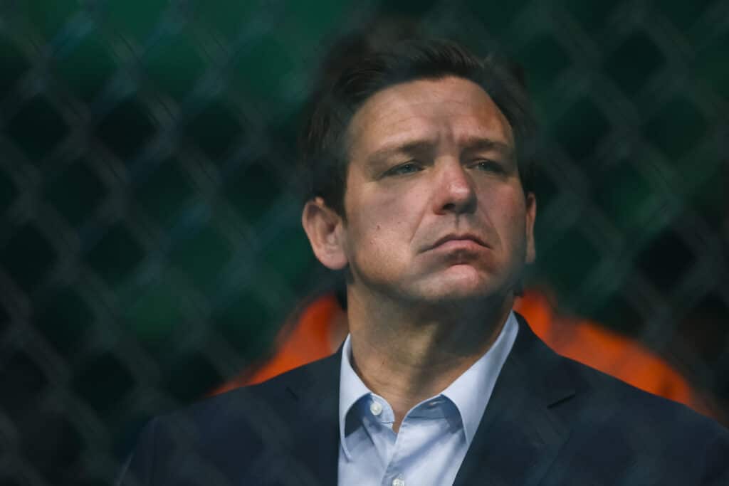 Ron DeSantis lors d'un match de lutte