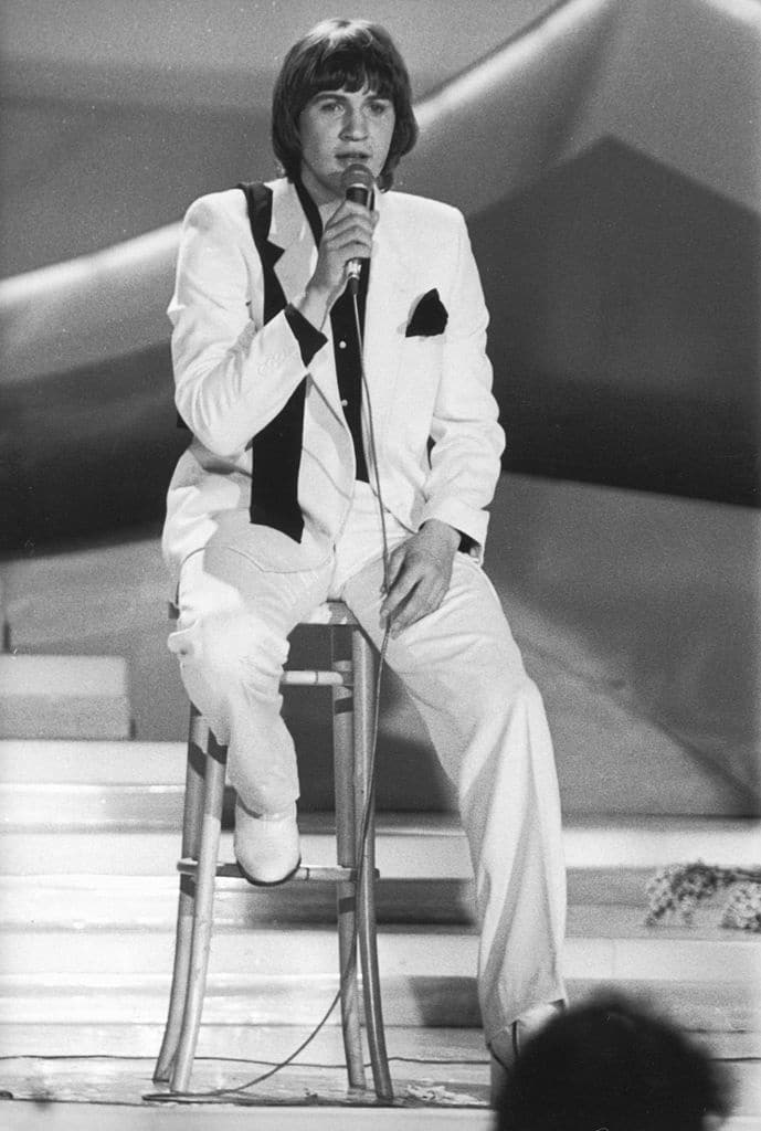 L'Irlandais Johnny Logan remporte le Concours Eurovision de la chanson à La Haye, le 19 avril 1980.
