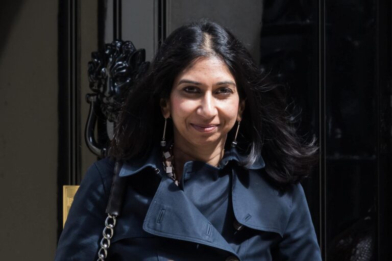 British attorney general Suella Braverman leaves Downing Stree