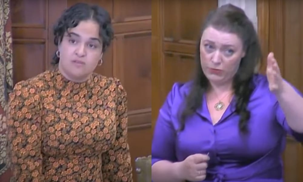Les députés travaillistes et conservateurs s’unissent pour exiger l’interdiction de la thérapie de conversion trans lors d’un débat passionné Nadia Whittome and Alicia Kearns debate