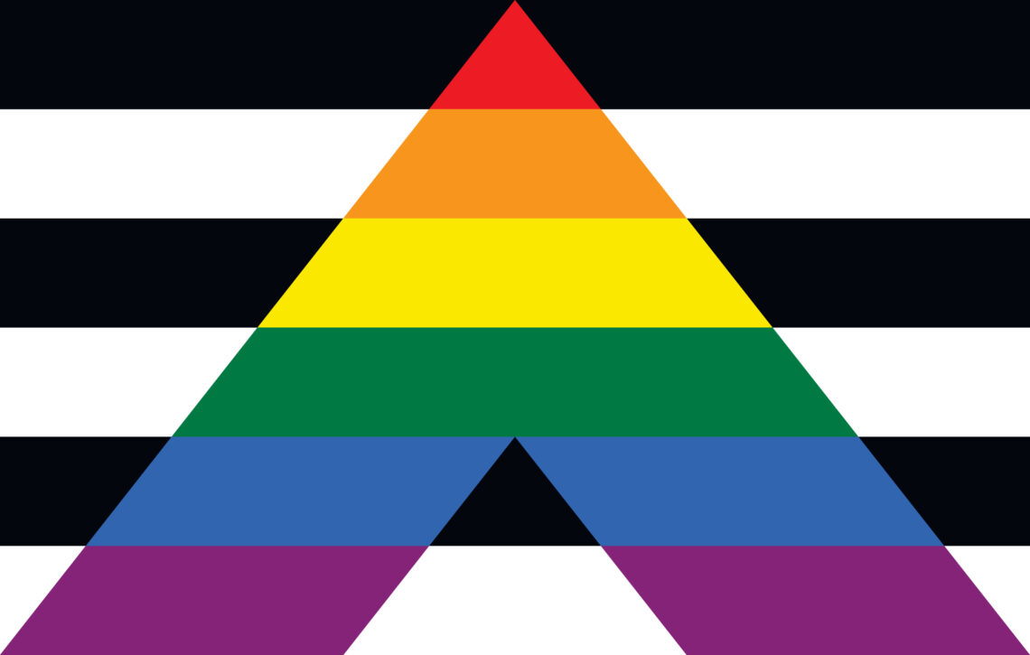 Le drapeau Straight Ally Pride