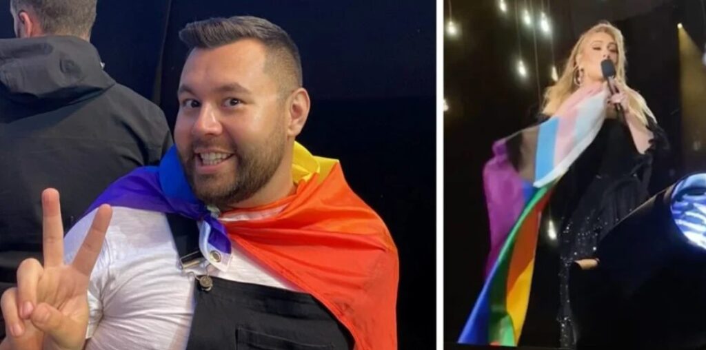 J’ai laissé Adele emprunter mon drapeau de fierté à porter sur scène, alors elle m’a donné des sièges VIP J’ai laissé Adele emprunter mon drapeau de fierté à porter sur scène, alors elle m’a donné des sièges VIP J'ai laissé Adele emprunter mon drapeau de fierté à porter sur scène, alors elle m'a donné des sièges VIP J'ai laissé Adele emprunter mon drapeau de fierté à porter sur scène, alors elle m'a donné des sièges VIP