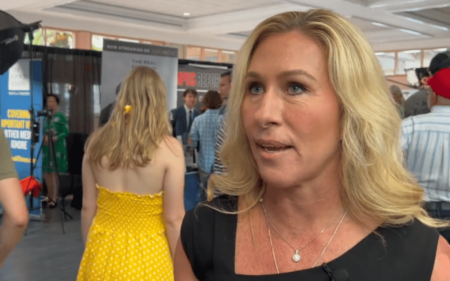 Marjorie Taylor Greene at a convention