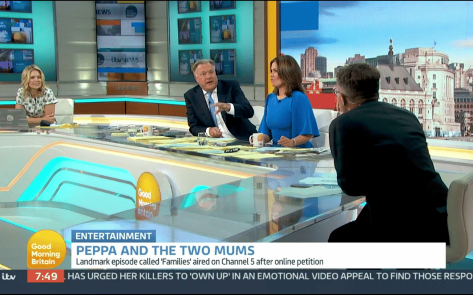 Good Morning Britain prévu pour un segment « inconfortable » sur le couple gay Peppa Pig Ed Balls discusses the same-sex couple in Peppa Pig with hosts.