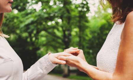 two brides getting married