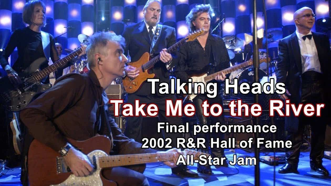 têtes parlantes emmène-moi à la rivière performance finale 2002 rock roll hall of fame all star jam