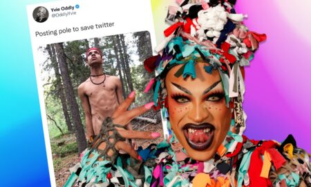 Yvie Oddly strips on Twitter