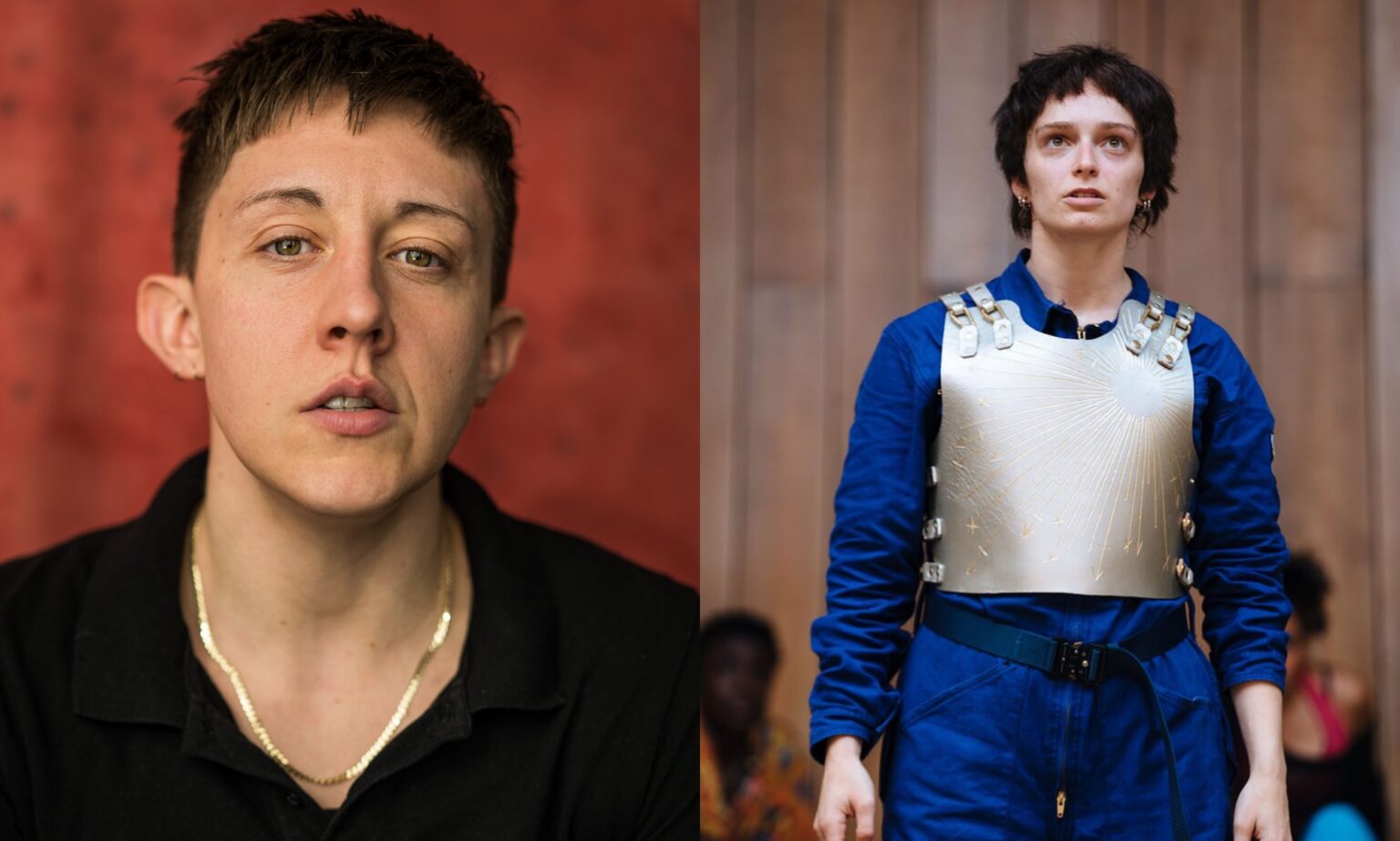 Le dramaturge rebelle Charlie Josephine sur la lutte pour les jeunes homosexuels : « Je veux qu’ils se sentent vus » Charlie Joesphine (L) and Joan in I, Joan (R). (Yellow Belly/Helen Murray)