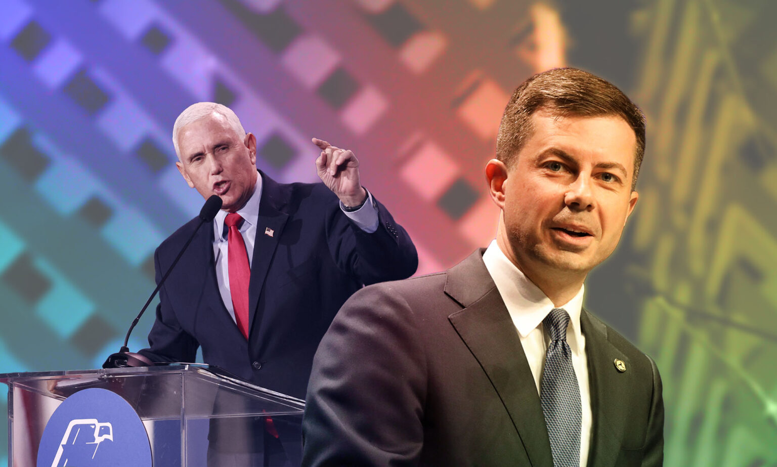 Mike Pence défend ses propos homophobes envers Pete Buttigieg : « Il ne supporte pas une blague » Mike Pence and Pete Buttigieg