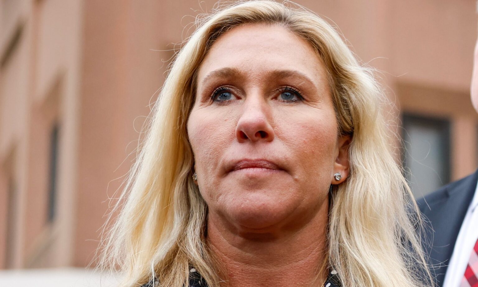 L’AOC condamne le tweet de la fusillade transphobe de l’école de Nashville de Marjorie Taylor Greene Marjorie Taylor Green speaking at an event.