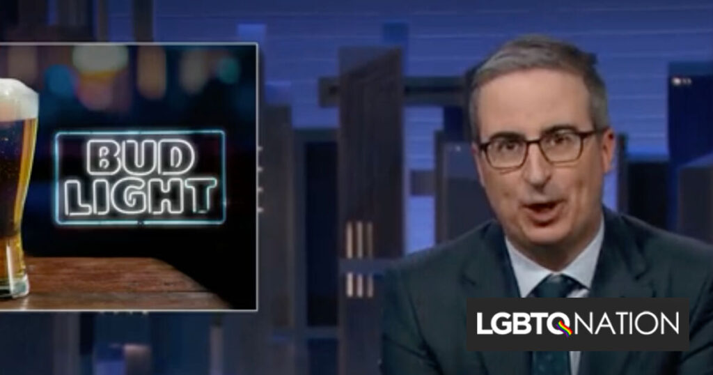 John Oliver fustige Anheuser-Busch pour sa réponse terne à la réaction brutale de Dylan Mulvaney John Oliver fustige Anheuser-Busch pour sa réponse terne à la réaction brutale de Dylan Mulvaney