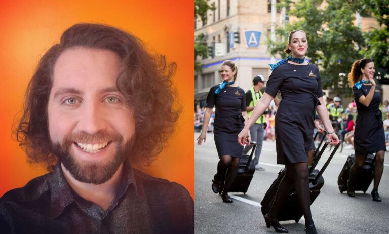 Alaska Airlines non-binary gendered uniforms