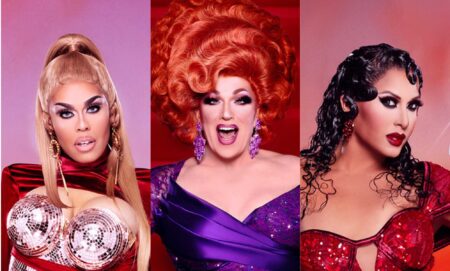 All Stars 8 contestants Monica Beverly Hilzz, Mrs Kasha Davis and Naysha Lopez