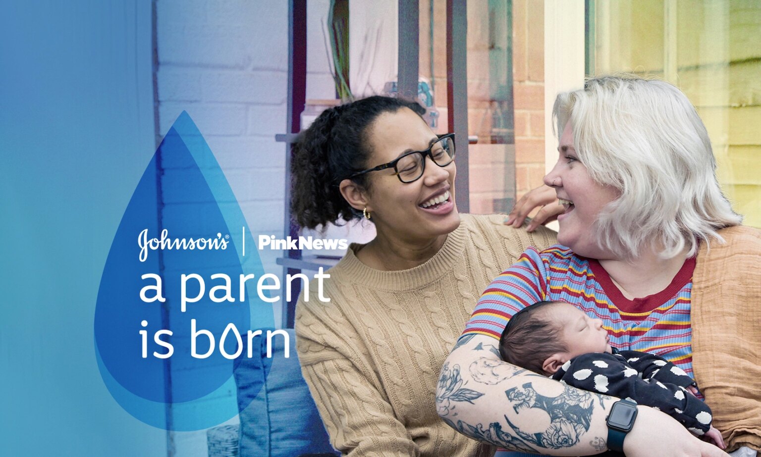 Un couple partage l’histoire parentale LGBTQ + dans le film Johnson’s Baby: « Nous savons que nous sommes incroyablement chanceux » K-Anna (left), Hannah (right) and baby Amos in Johnson