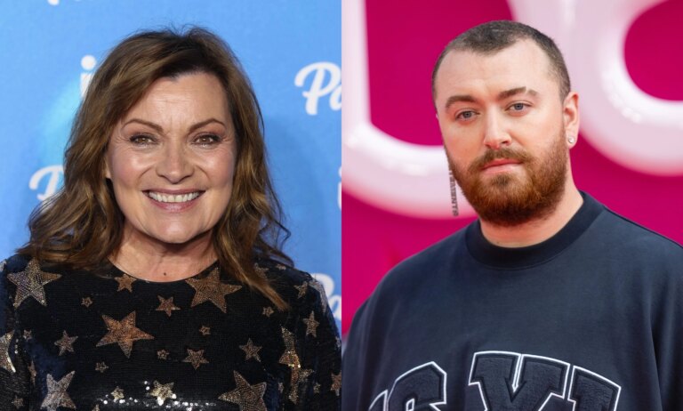 Lorraine Kelly (L) responds to misgendering non-binary singer Sam Smith (R).