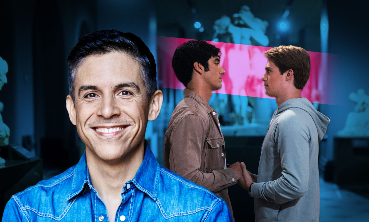 Le réalisateur de Red, White & Royal Blue explique pourquoi la fin « audacieuse » du film est si importante pour lui Director Matthew López made his Red, White & Royal Blue decisions for a reason. (Supplied)