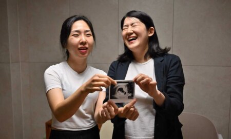 Couple Kim Kyu-jin and Kim Sae-yeon became proud parents to their daughter Rani in historic first for South Korea