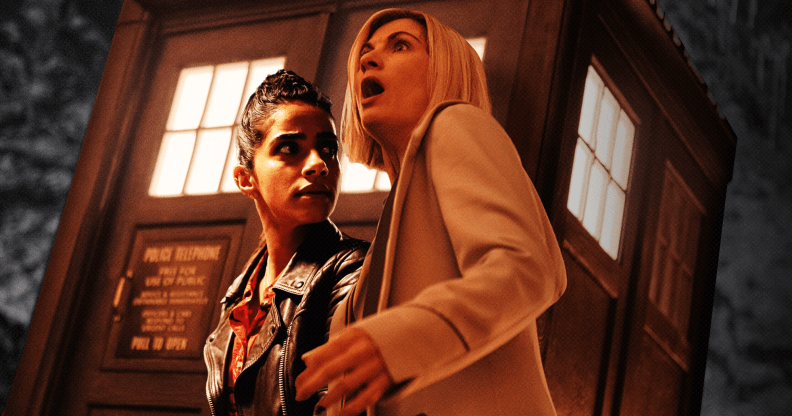 Showrunner révèle pourquoi Doctor Who et Yaz ne se sont jamais embrassés : « C’était encore plus déchirant » Mandip Gill dans le rôle de Yasmin Khan (à gauche) et Jodie Whittaker et le treizième docteur (à droite) dans Doctor Who. (