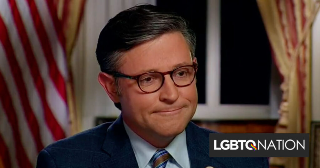 Le nouveau président Mike Johnson ne se souvient plus de ses commentaires anti-LGBTQ+ Le nouveau président Mike Johnson ne se souvient plus de ses commentaires anti-LGBTQ+